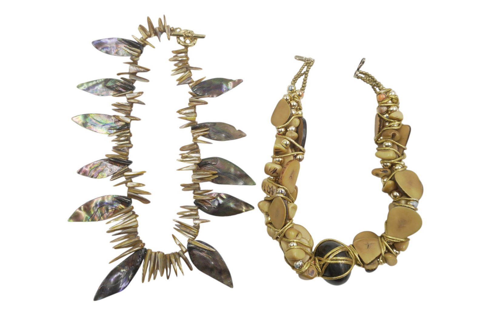 2 NATURAL LARGE STATEMENT NECKLACES (1 of 2)