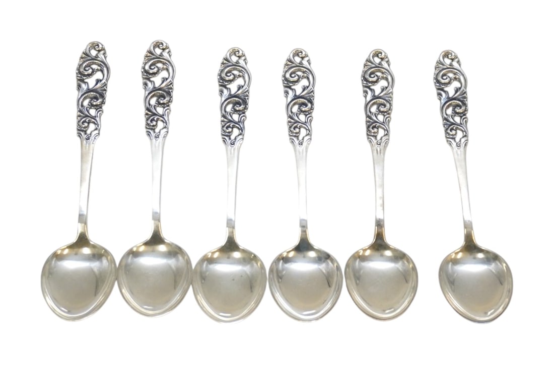 6 VINTAGE NORWEGIAN 830 SILVER DEMITASSE SPOONS (1 of 3)