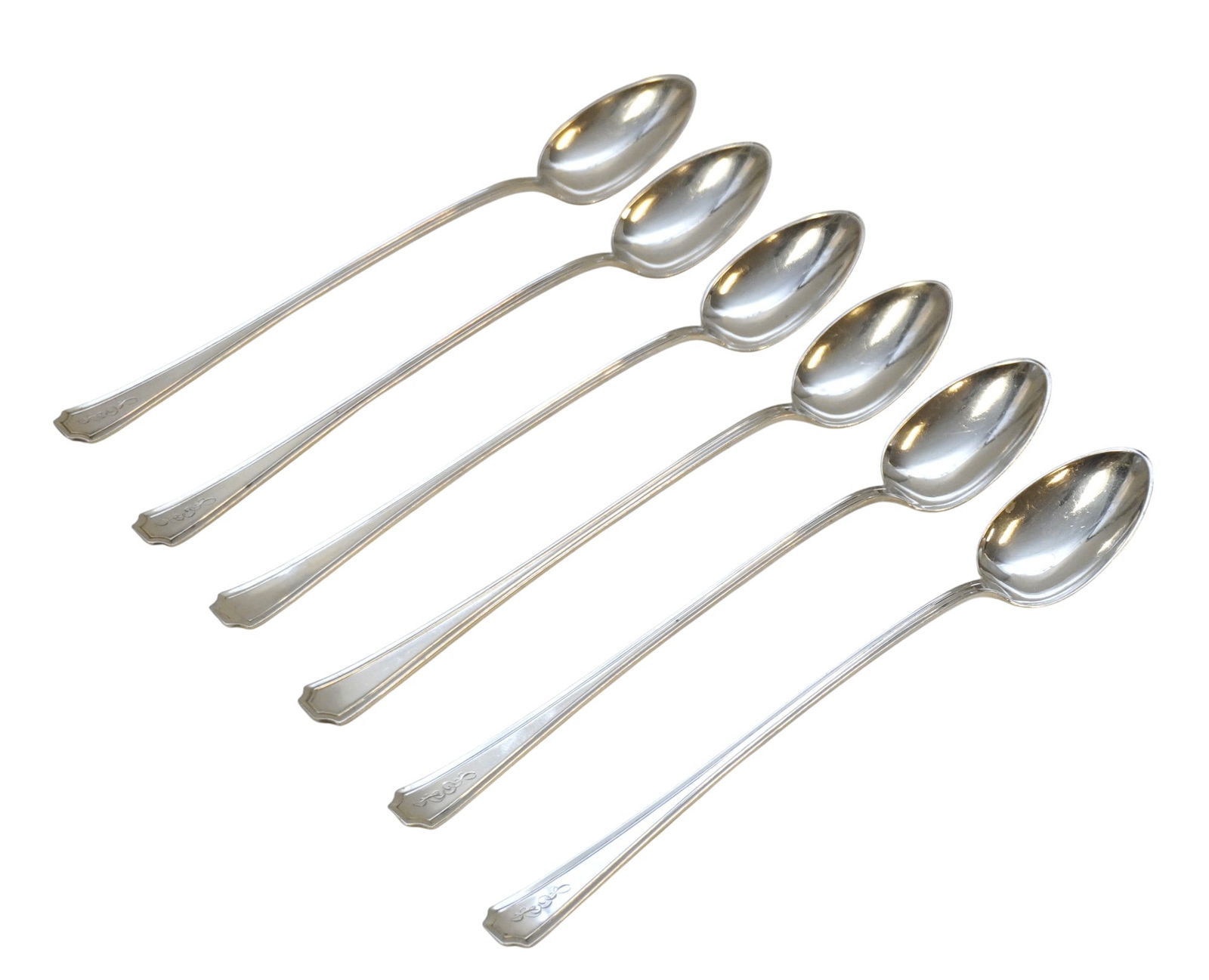 6 STERLING SILVER FAIRFAX ICED TEA SPOONS (1 of 5)