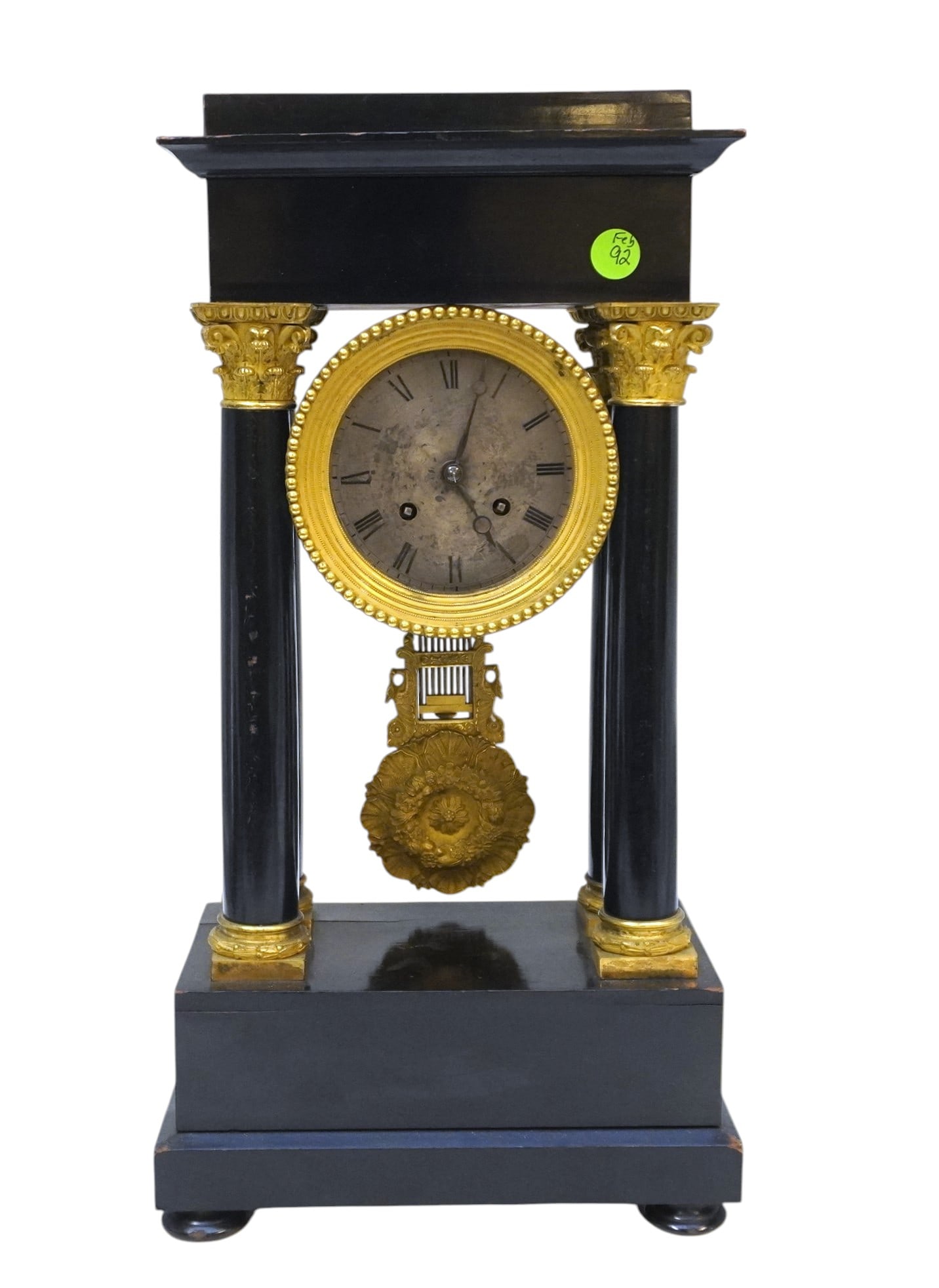 ANTIQUE FRENCH EMPIRE PORTICO CLOCK (1 of 14)