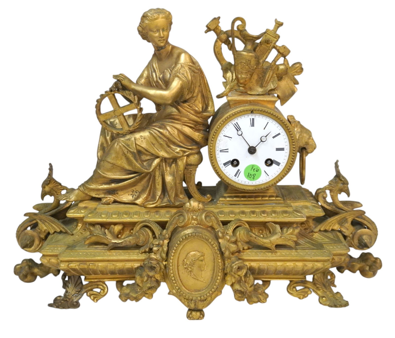 19TH C PH MOUREY FRENCH GILT BRONZE CLOCK (1 of 12)