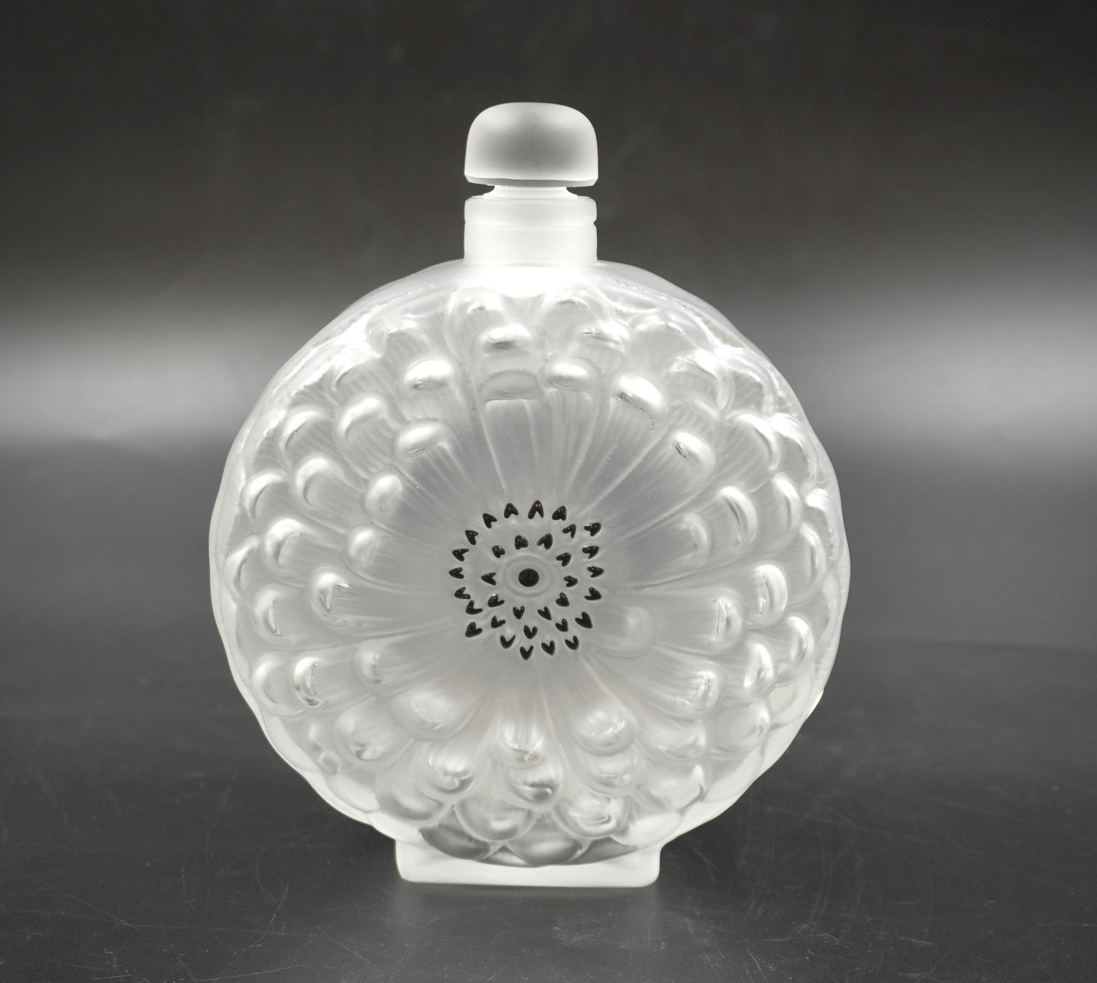 LARGE LALIQUE CRYSTAL DAHLIA PERFUME BOTTLE (1 of 6)