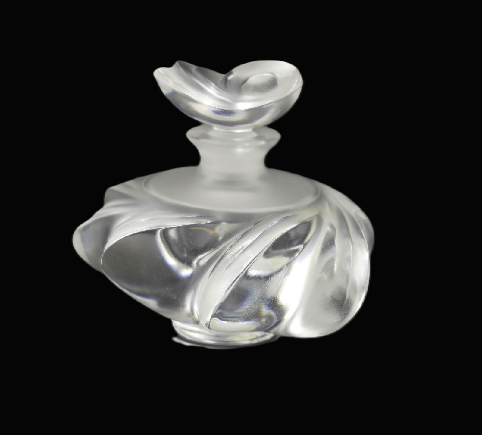 LALIQUE CRYSTAL SAMOA PERFUME BOTTLE & STOPPER (1 of 5)