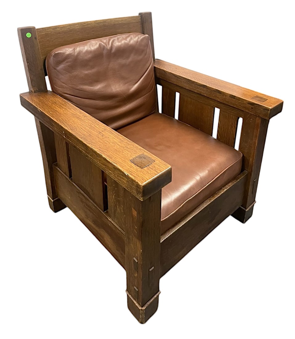 LIFETIME 1910 OAK ARTS & CRAFTS CHAIR (1 of 8)