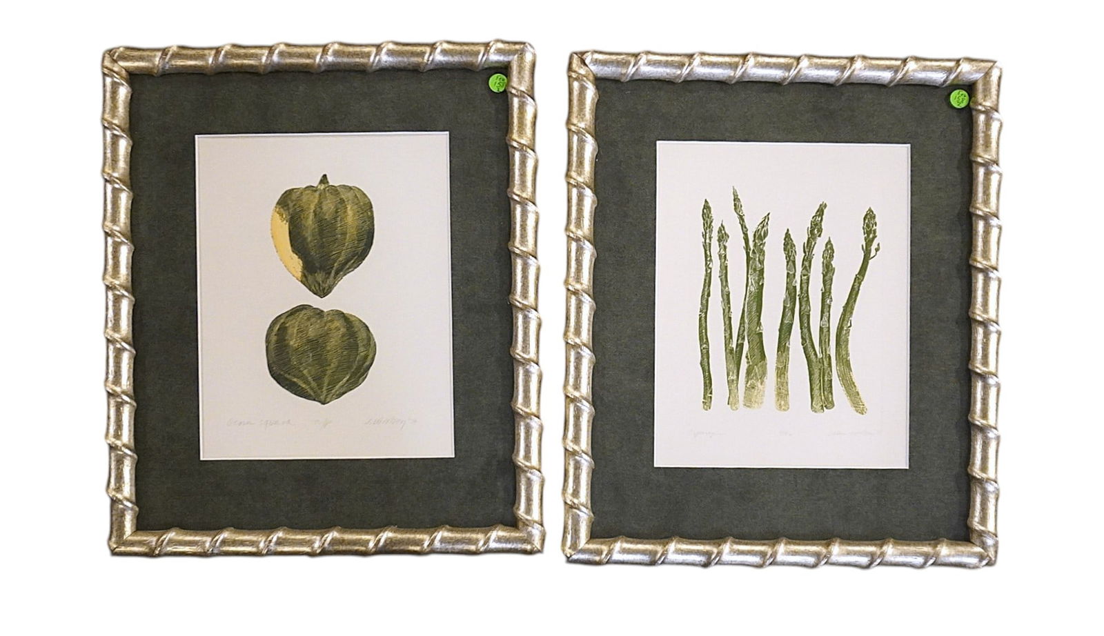 2 FRAMED LTD ED VEGETABLE PRINTS SIGNED (1 of 4)