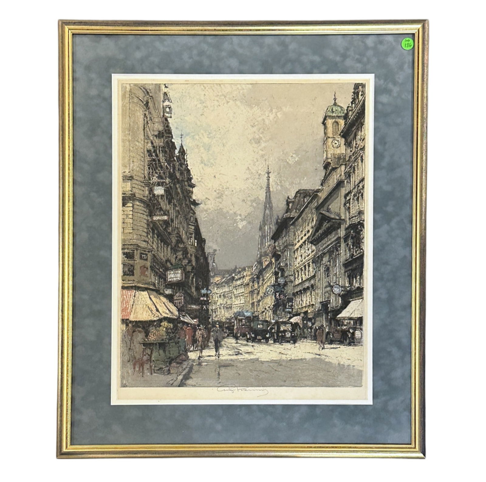 SIGNED ETCHING 1928 LUIGI KASIMIR CARINTHIAN ROAD (1 of 4)