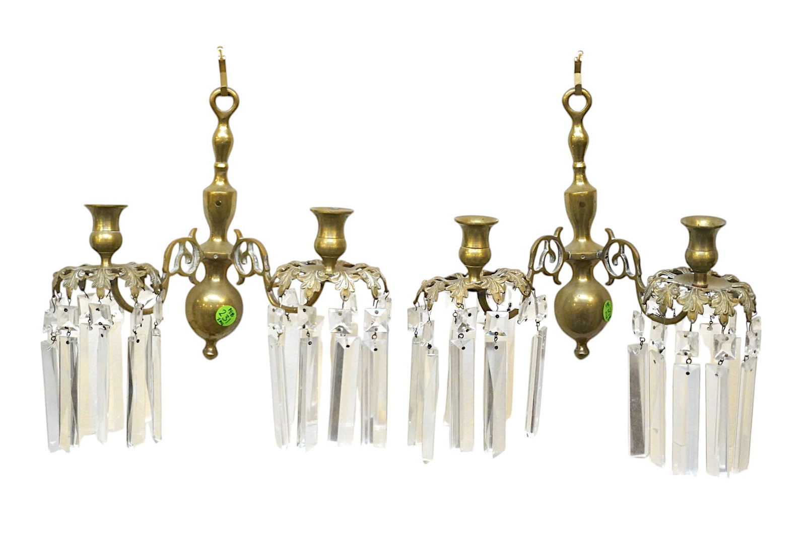 PAIR OF ANTIQUE GIRANDOLE WALL SCONCE CANDELABRAS (1 of 4)
