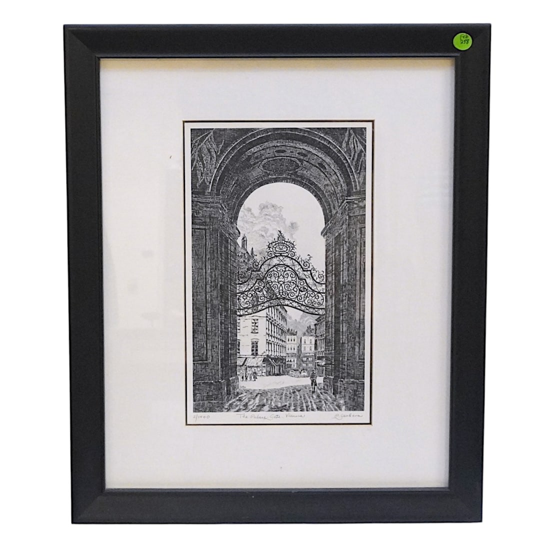 PETER GARBERA ETCHING ST MICHAELS GATE VIENNA (1 of 4)