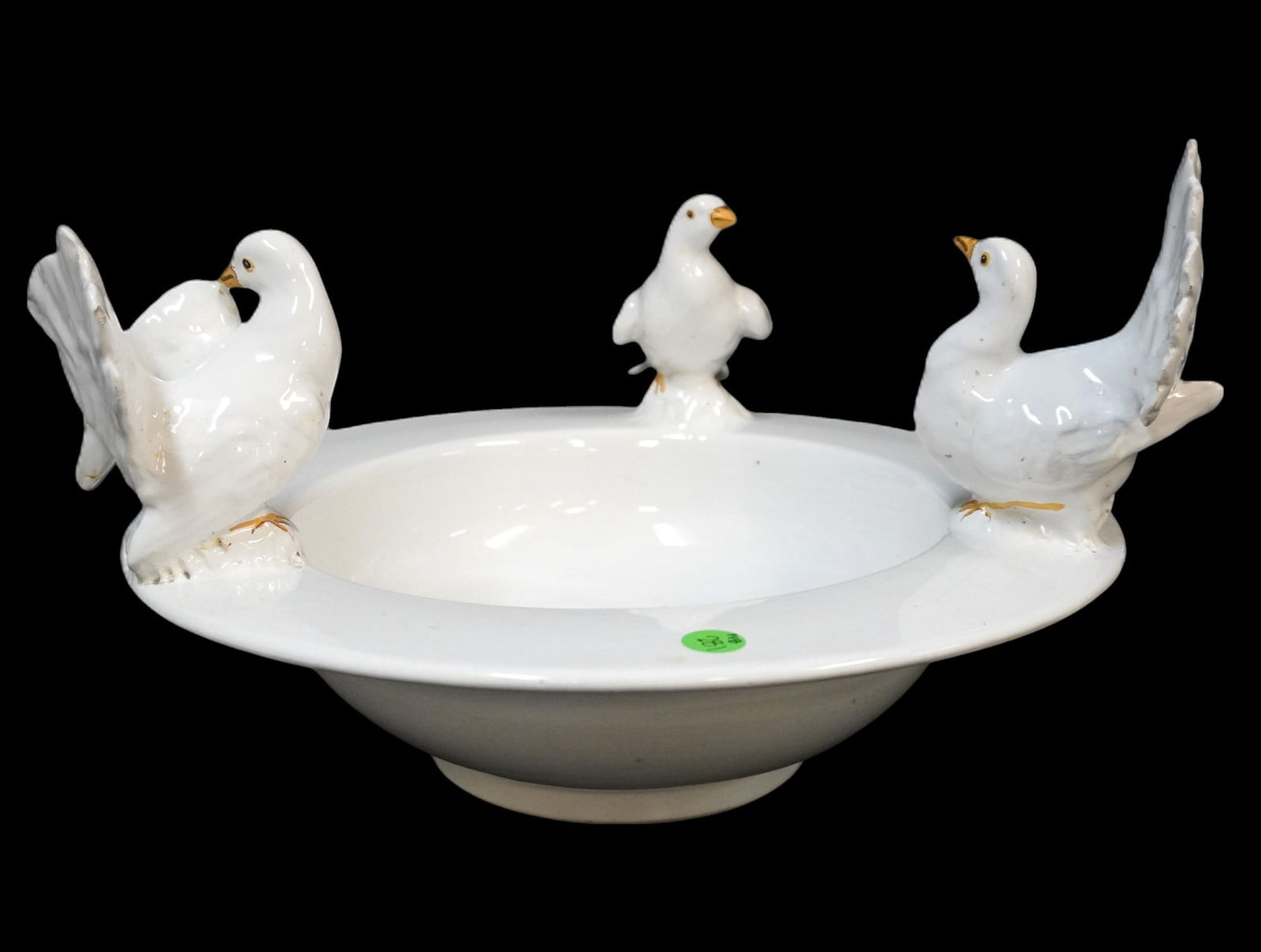 ITALIAN CERAMIC POTTERY DOVE "BIRD BATH" BOWL (1 of 12)
