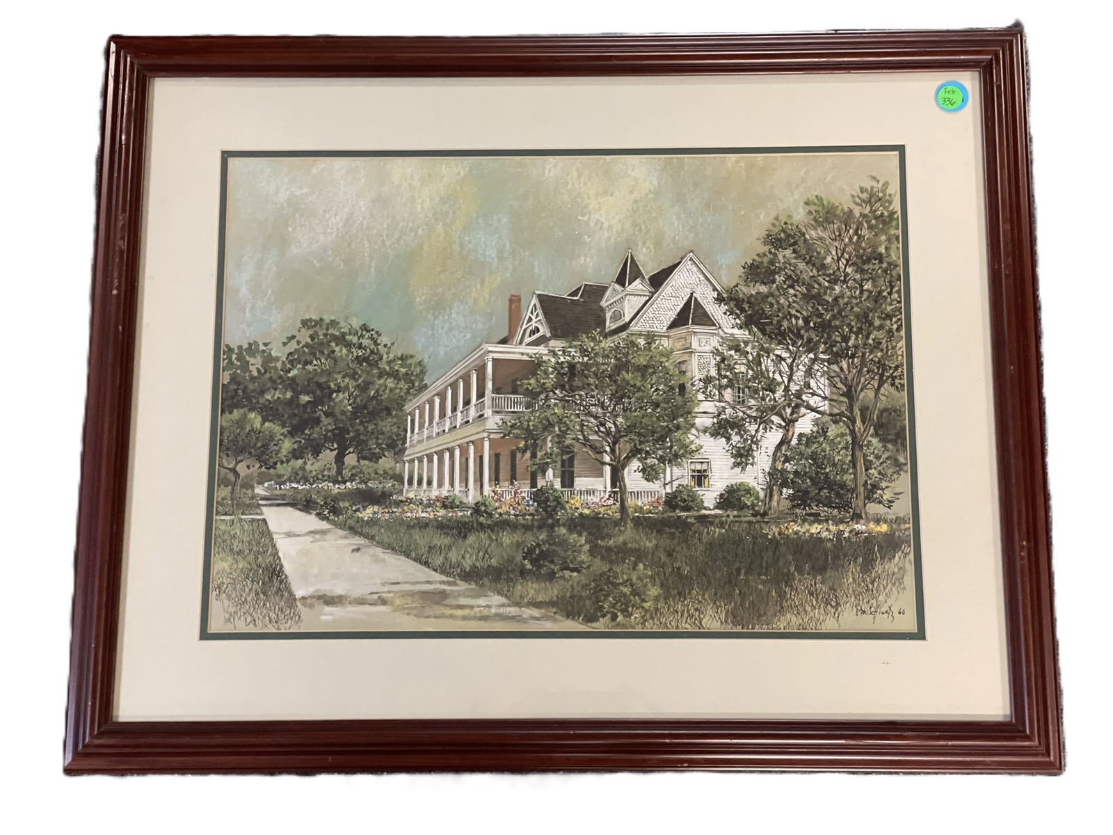 E.M. BUCK SCHIWETZ LITHO OLD PRESIDENTS HOME TEXAS (1 of 3)