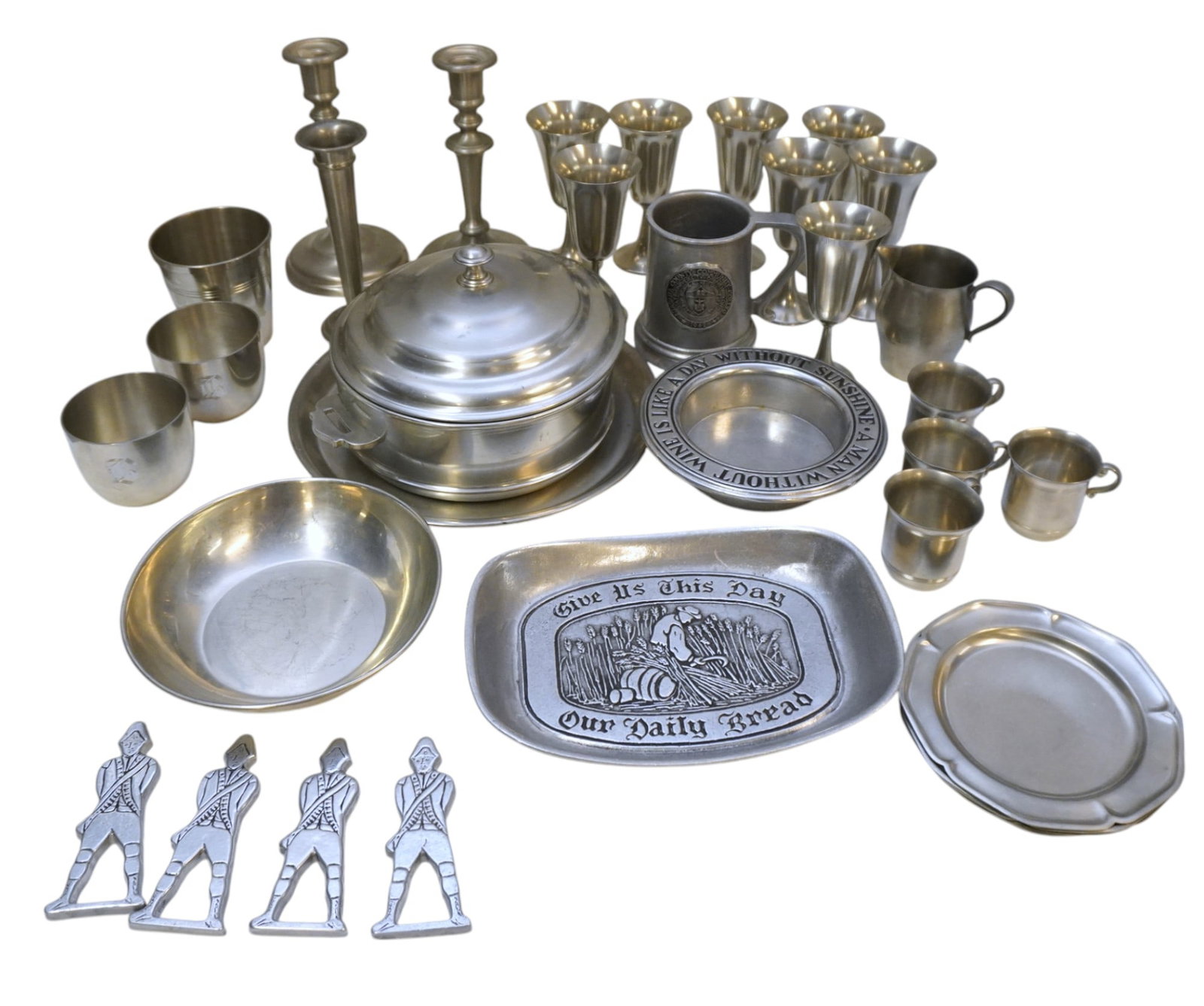 DEALER'S LOT- PEWTER: Total weight 15 lbs.