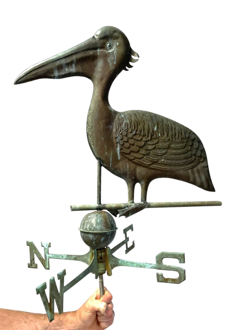 LARGE COPPER PELICAN WEATHERVANE