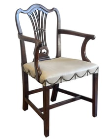 ENGLISH GEORGE III MAHOGANY ARMCHAIR