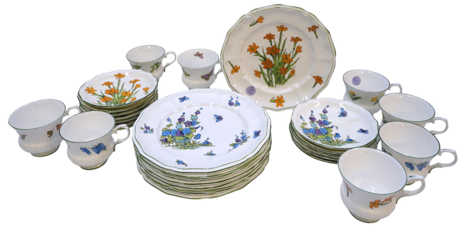 29 PC CROWN STAFFORDSHIRE DESSERT SET (1 of 5)