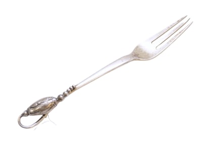 GEORG JENSEN 1919 STERLING SILVER BLOSSOM DINNER FORK