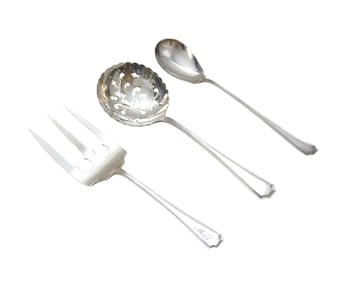 3 STERLING SILVER SERVING PIECES 1910 FAIRFAX DURGIN