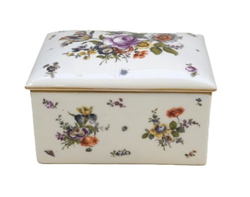 MEISSEN PORCELAIN LARGE HAND PAINTED BOX