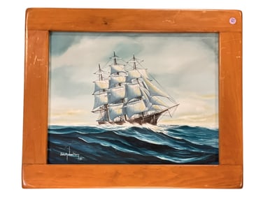 JOHN RICHARD PERRY (Maine, b 1945) CLIPPER SHIP OIL ON CANVAS