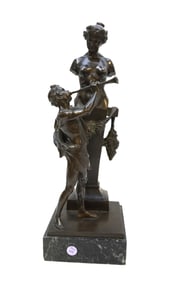 JOHANNES BENK (1844-1914) BRONZE PLEASING THE WINE GODDESS
