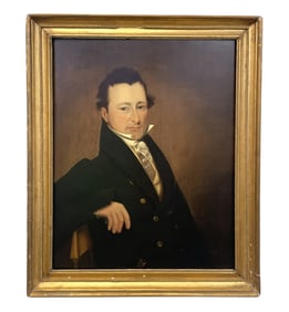 PORTRAIT OF A GENTLEMAN OIL ON BOARD