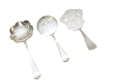 3 pc STERLING 1910 MARYLAND SERVING PIECES INCL WAFFLE