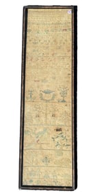 GEORGIAN ERA 1797 NEEDLEWORK SAMPLER ADAM & EVE