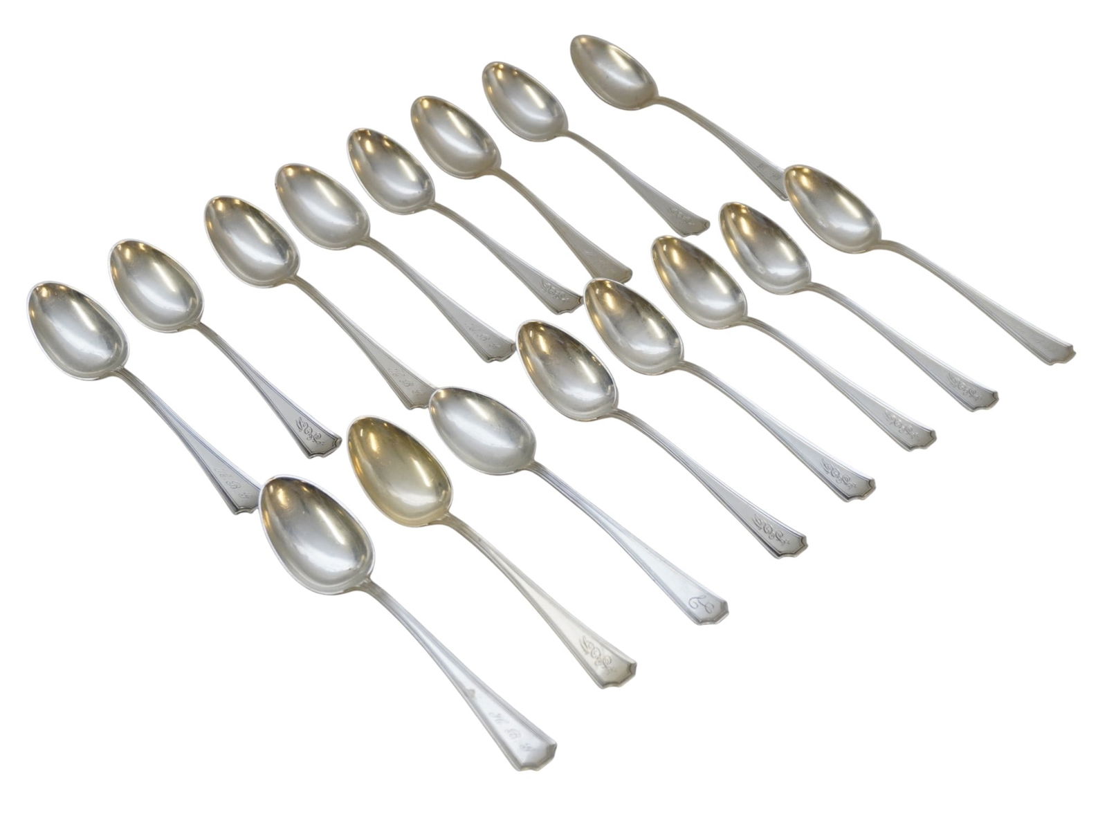 16 STERLING SILVER TEASPOONS FAIRFAX PATTERN DURGIN (1 of 4)