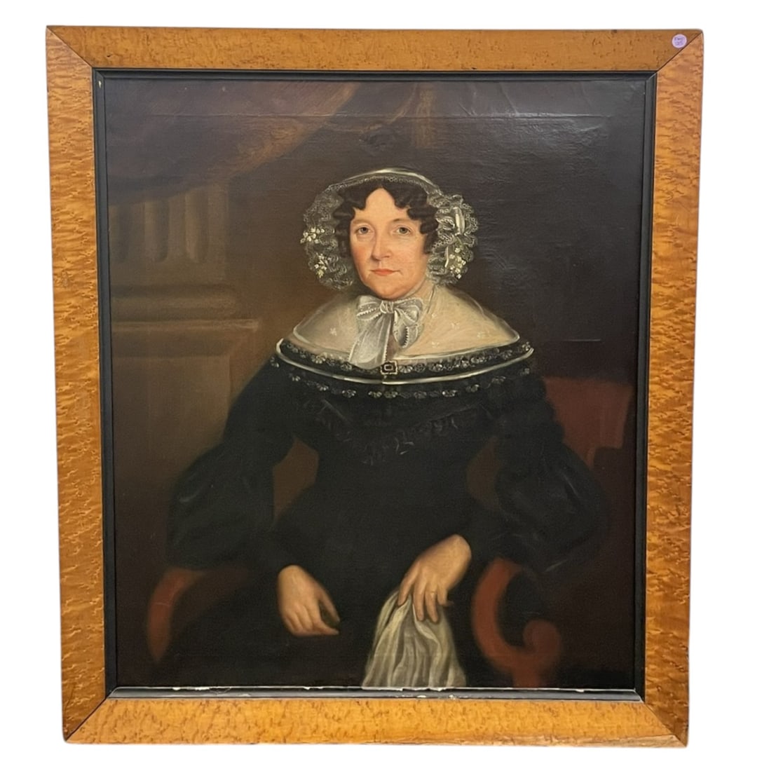 AMERICAN WOMANS PORTRAIT OIL PAINTING (1 of 5)