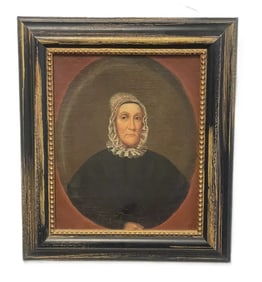 WOMANS PORTRAIT OIL ON CANVAS FRAMED