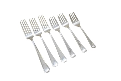 6 GORHAM STERLING SILVER FAIRFAX FORKS