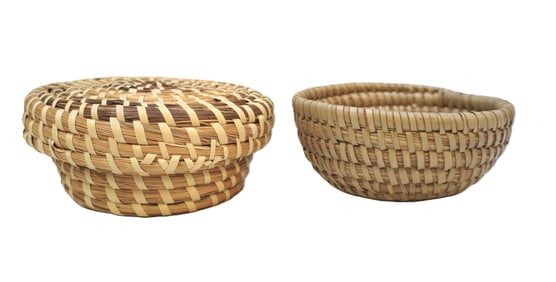 2 CHARLESTON SWEETGRASS BASKETS