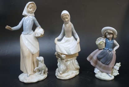 3 VINTAGE LLADRO FIGURINES