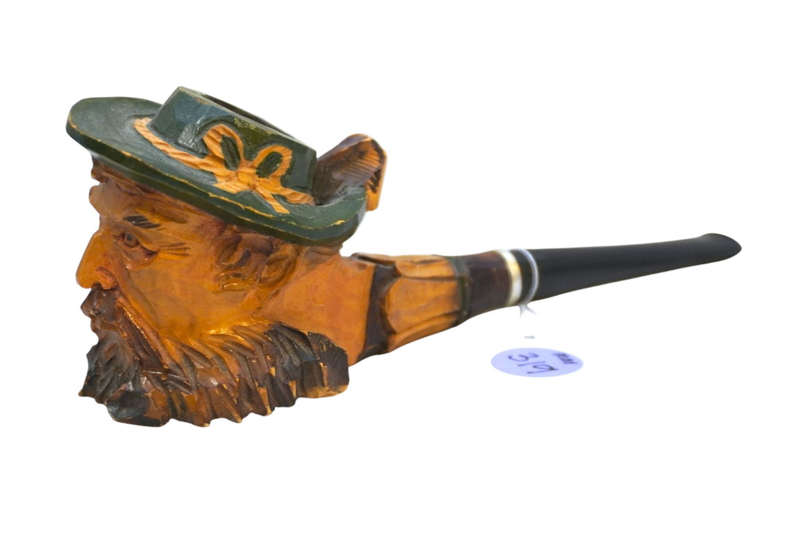 WWII-ERA AUSTRIAN VINTAGE WOODEN HAND-CARVED PIPE (1 of 3)