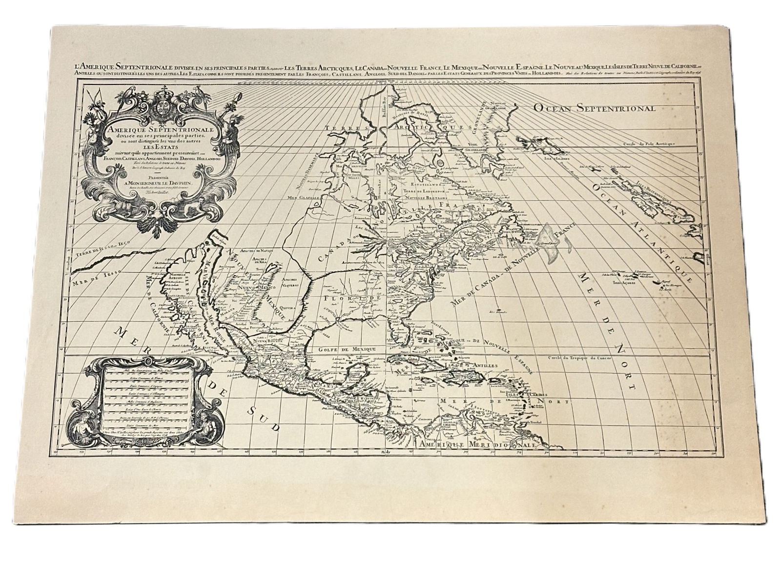 AMERIQUE SEPTENTRIONALE DIVISEE EN SES PRINCIPALES MAP (1 of 3)