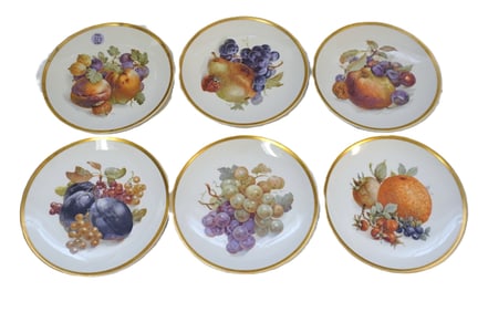 GOLDEN CROWN E&R ORCHARD PLATES - 6 PIECES