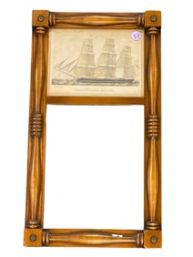 VINTAGE TRUMEAU MIRROR CURRIER & IVES