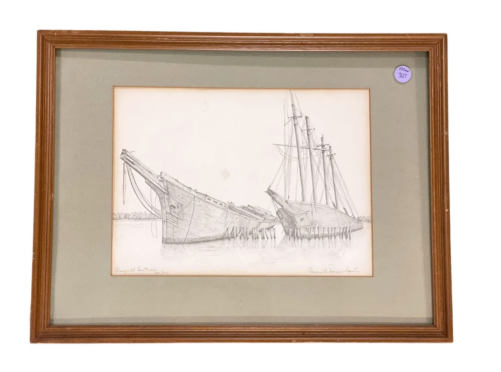 CONSUELO EAMES HAWKS SHEEPSCOT SENTINELS LTD ED PRINT (1 of 5)