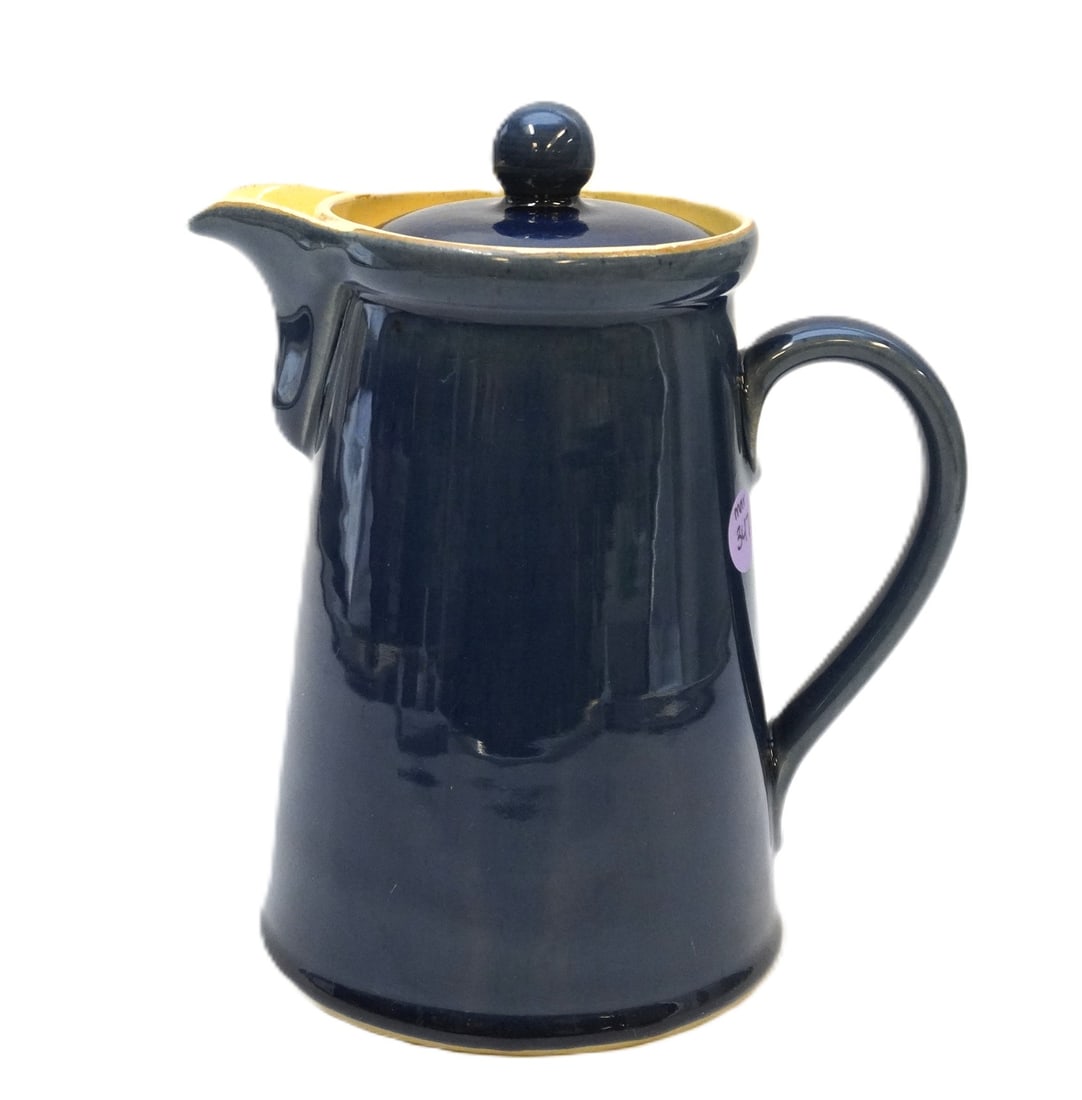 VINTAGE DENBY STONEWARE IMPERIAL BLUE TEAPOT (1 of 6)