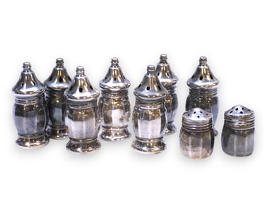 9 INDIVIDUAL STERLING SILVER SALTS