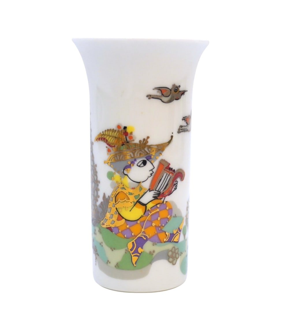 MCM BJORN WIINBLAD ROSENTHAL VASE: MCM 1960 Bjorn Wiinblad for Rosenthal Vase. Measures 3"x4". Weight 3 oz