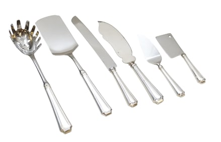 6 PC GORHAM FAIRFAX 1910 STERLING SERVING PIECES