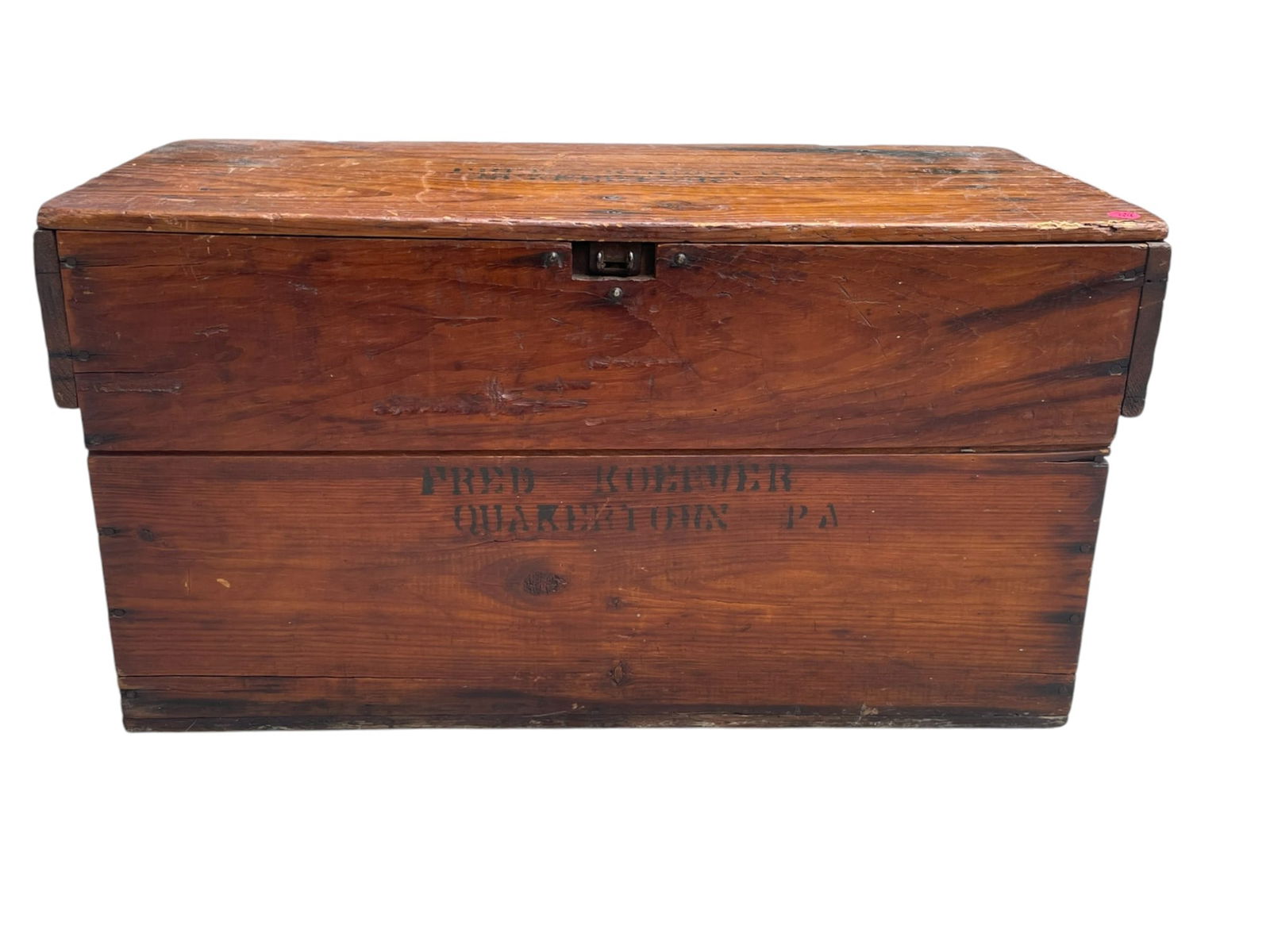 VINTAGE WOOD AMMO CRATE BOX PA (1 of 4)