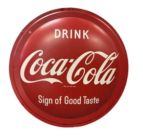 VINTAGE COCA-COLA SIGN OF GOOD TASTE SIGN 36"