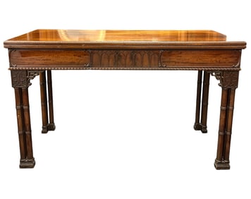 ENGLISH CHINESE CHIPPENDALE FLIP TOP TABLE
