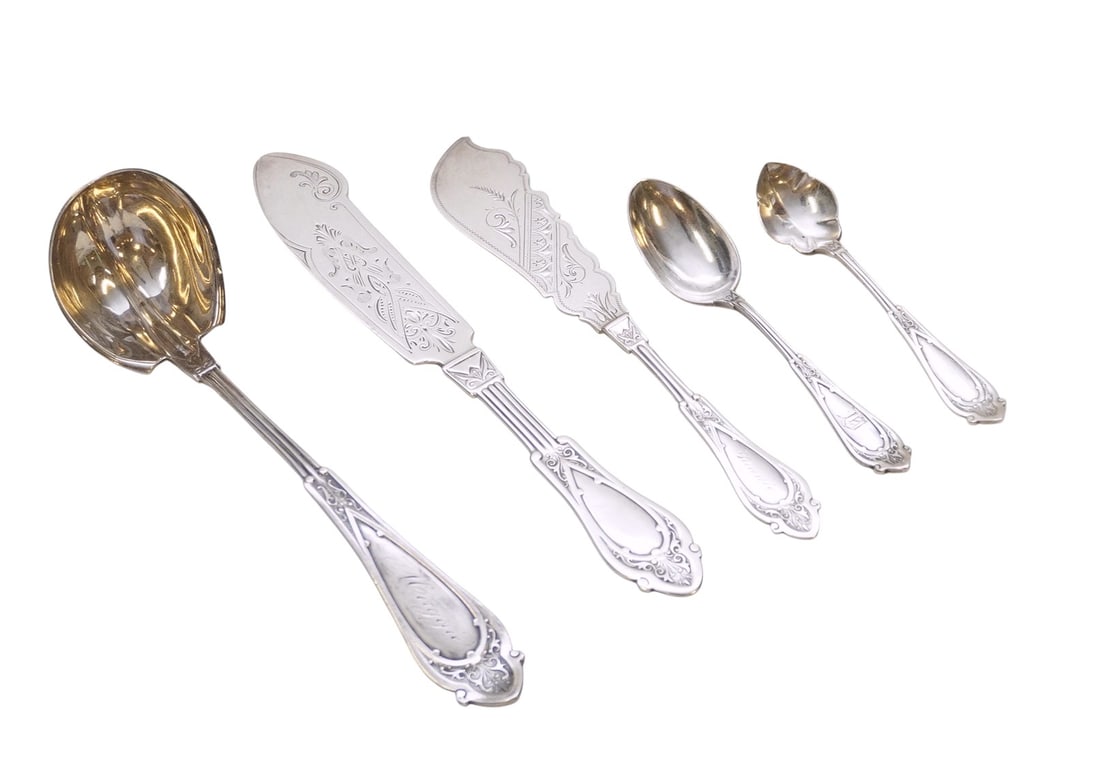 5 STERLING SILVER VENETIAN 1875 WOOD & HUGHES (1 of 3)