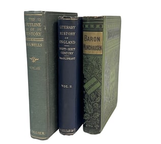 LOT OF ANTIQUE BOOKS - 3 DIFFERENT VOLUMES