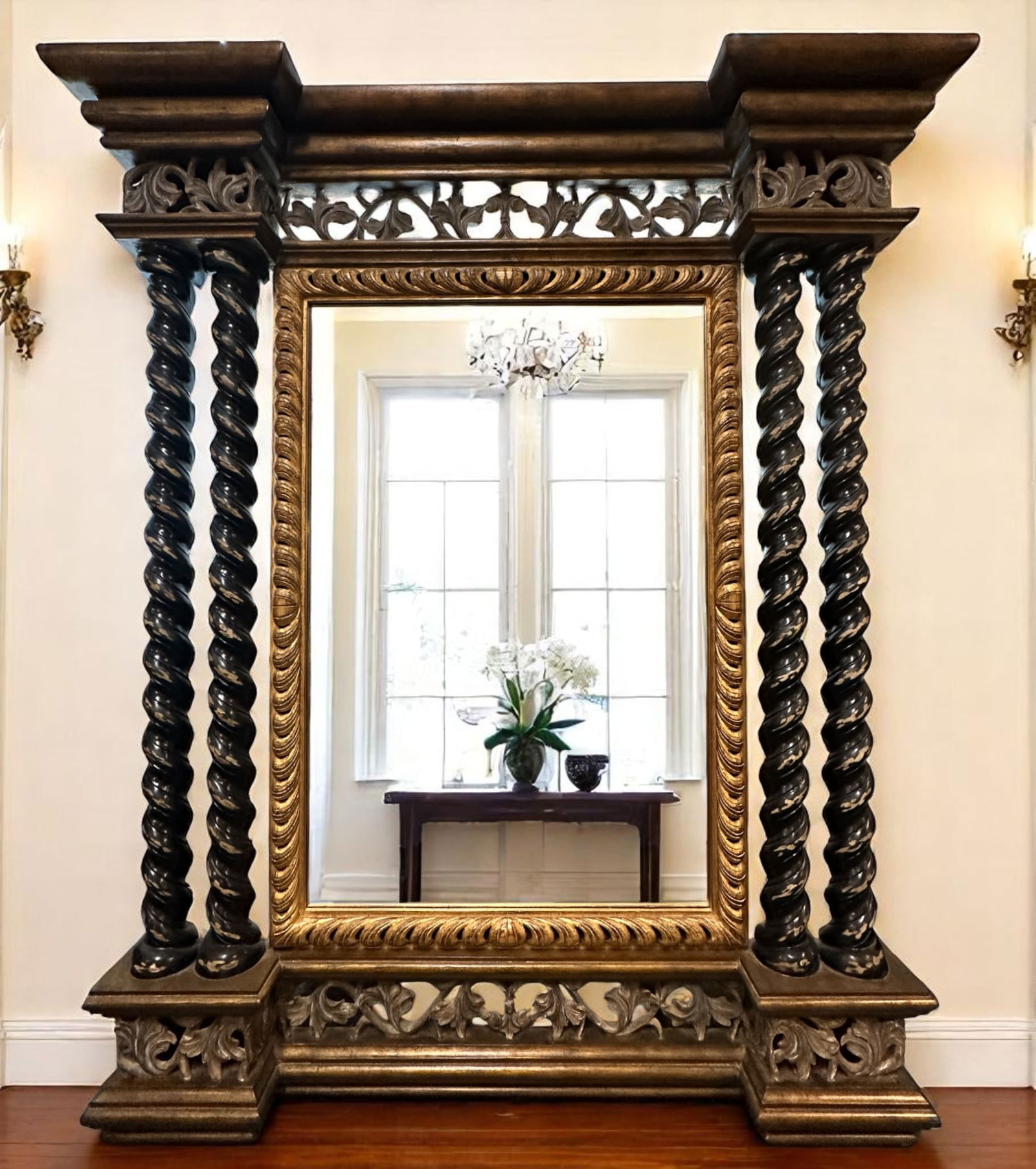 LARGE HARRISON GILT BEVELED ORNATE MIRROR (1 of 1)