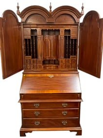 GEORGIAN STYLE ORNATE FITTED SECRETARY