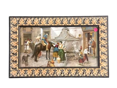 FRAMED JULES WORM (1832-1914) CHROMOLITHOGRAPH