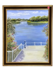FRAMED ORIGINAL ISLE OF PALMS PAINTING